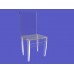 FixtureDisplays® 2 Chairs, Clear Acrlic Plexiglass Lucite Ghost Chairs 10035-3